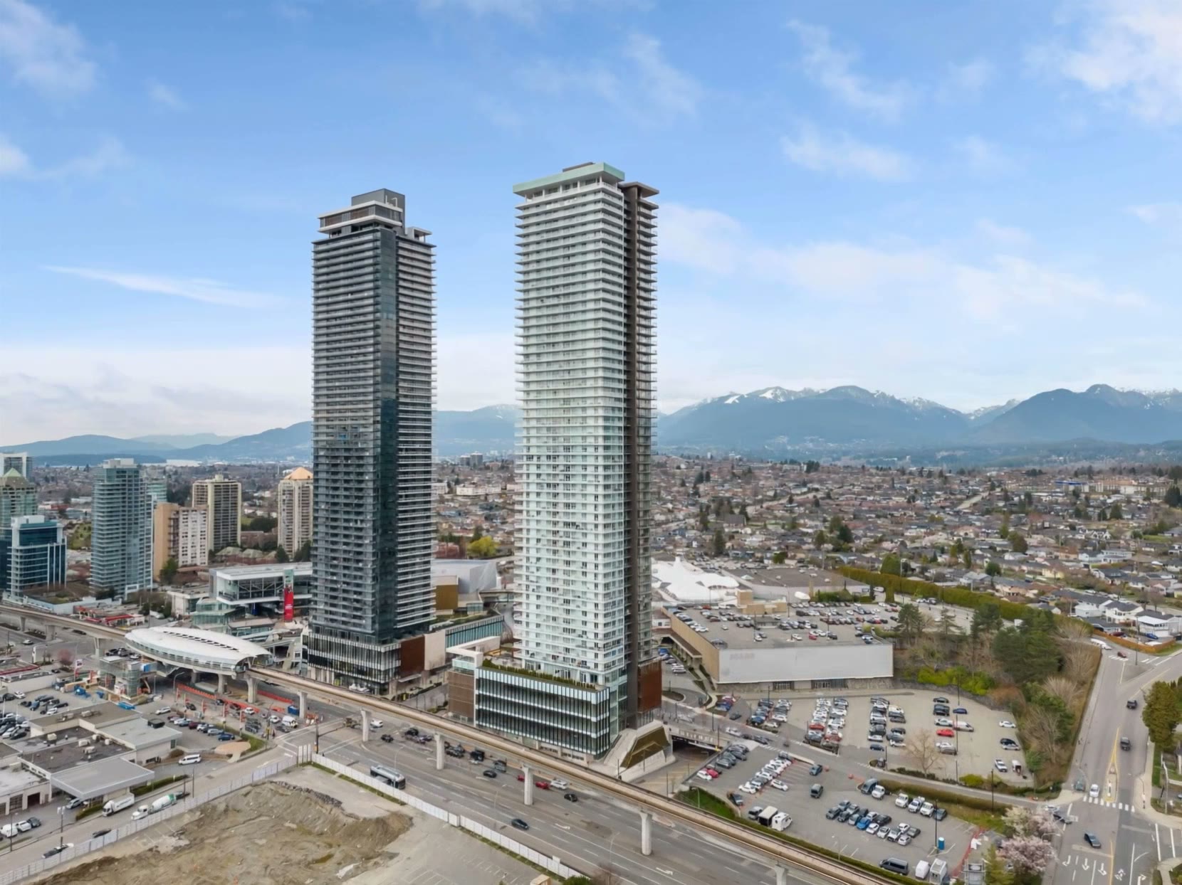 Aerial view of the Brentwood area in Burnaby
